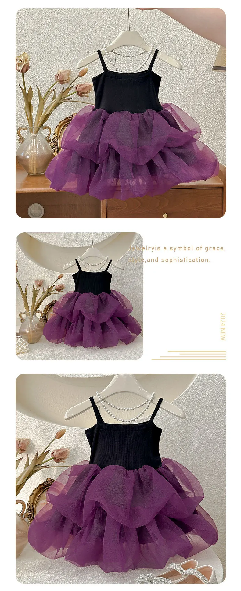 Girls dress summer new foreign style hot girl birthday skirt suspender princess dress
