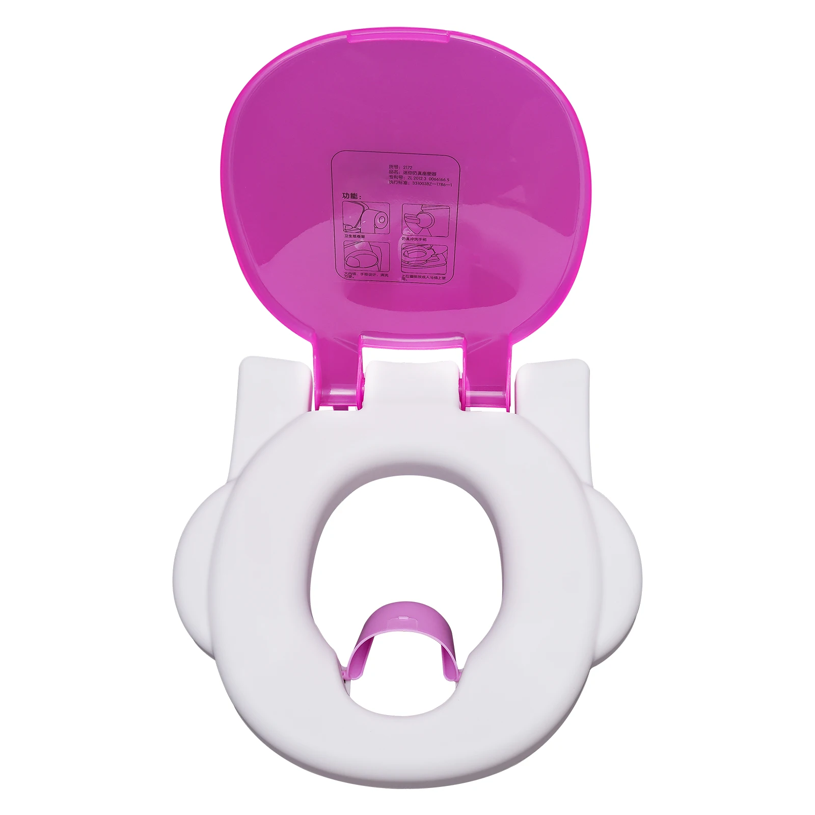 3-in-1 Children's Potty Training Toilet Simulation Smiling Face Kids Toilet with Toilet Paper Holder Removable Ergonomic Toilet