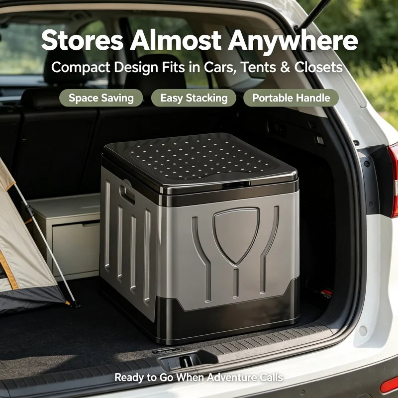 Portable Outdoor Toilet Camping Potty Car Emergency Toilet Foldable Sturdy Commode for RV Hiking Self‑Drive Outdoor Use Adults