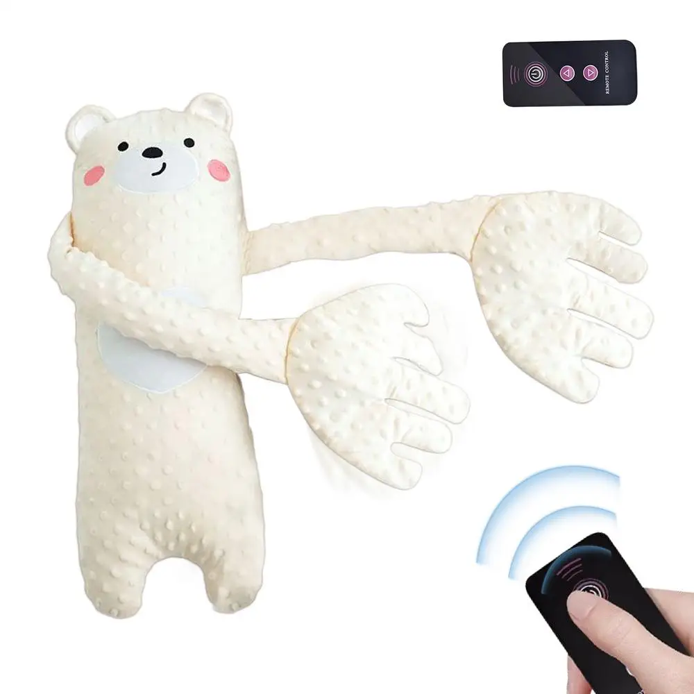 Remote Control Electric Baby Sleep Toy Cartoon Bear Shaped Plush Soothing Dolls Cartoon Baby Sleep Aid Comfort Soother Pillow
