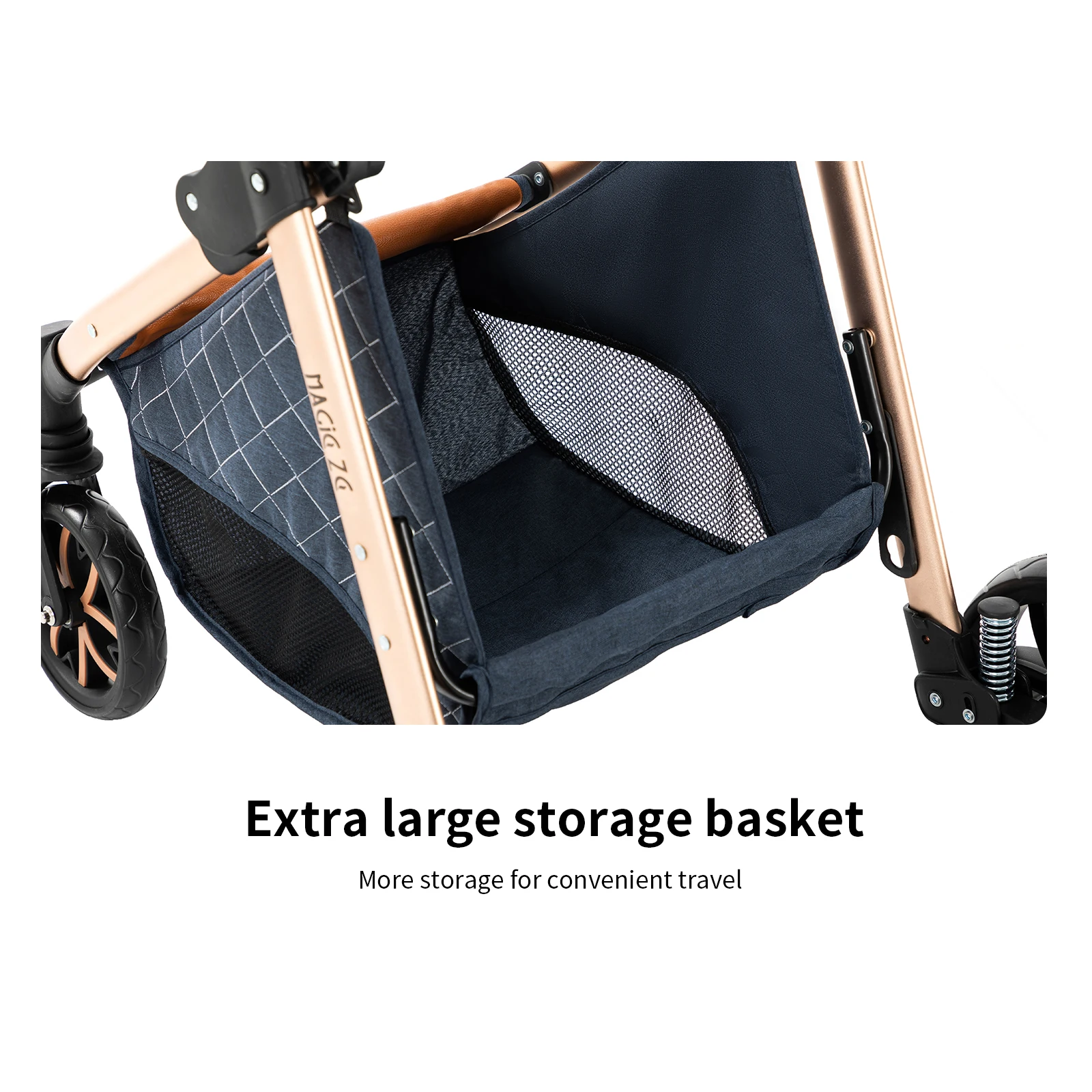 Premium High View Reversible Baby Stroller 3 in 1 Combo - Bidirectional Infant Pushchair, Stepless Reclining Sitting & Lying Bassinet, One-Hand Foldable Travel System Carriage with 6 Gifts & 5-Point Harness for 0-4 Years