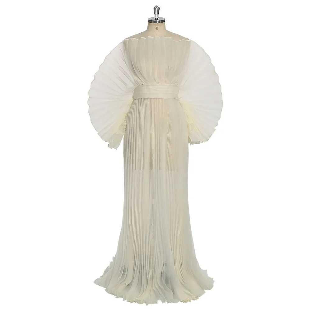 2025 Custom Color Organza Pleated Maternity Dress for Photoshoot Plus Size Pregnancy Photography Gown Baby Shower Dress YEWEN