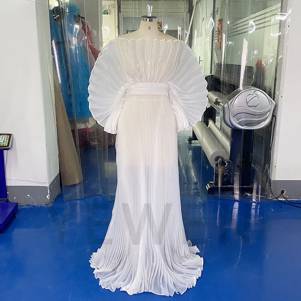 2025 Custom Color Organza Pleated Maternity Dress for Photoshoot Plus Size Pregnancy Photography Gown Baby Shower Dress YEWEN