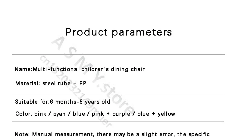 Foldable Reclining Baby Dining Table Set Multifunctional Adjustable Height Children's Seat with Dinner Chairs for Kids