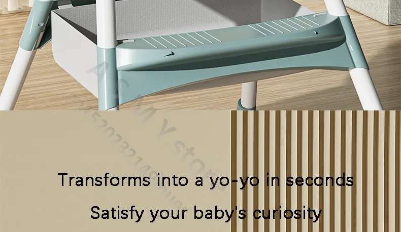 Foldable Reclining Baby Dining Table Set Multifunctional Adjustable Height Children's Seat with Dinner Chairs for Kids