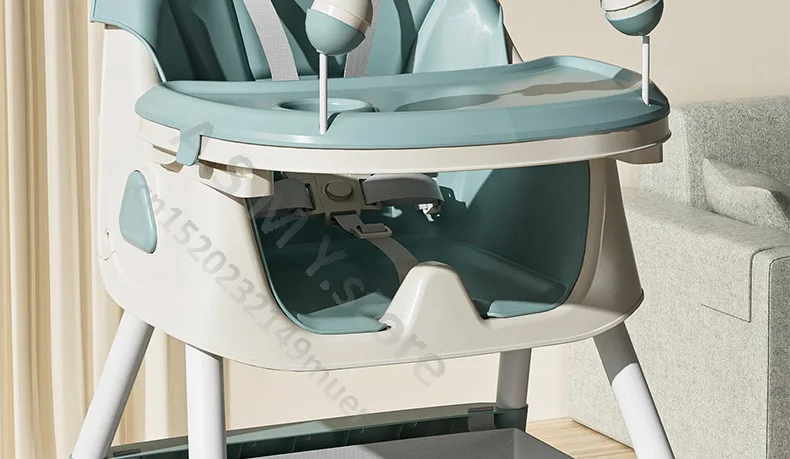 Foldable Reclining Baby Dining Table Set Multifunctional Adjustable Height Children's Seat with Dinner Chairs for Kids