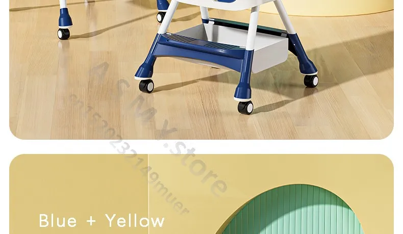 Foldable Reclining Baby Dining Table Set Multifunctional Adjustable Height Children's Seat with Dinner Chairs for Kids