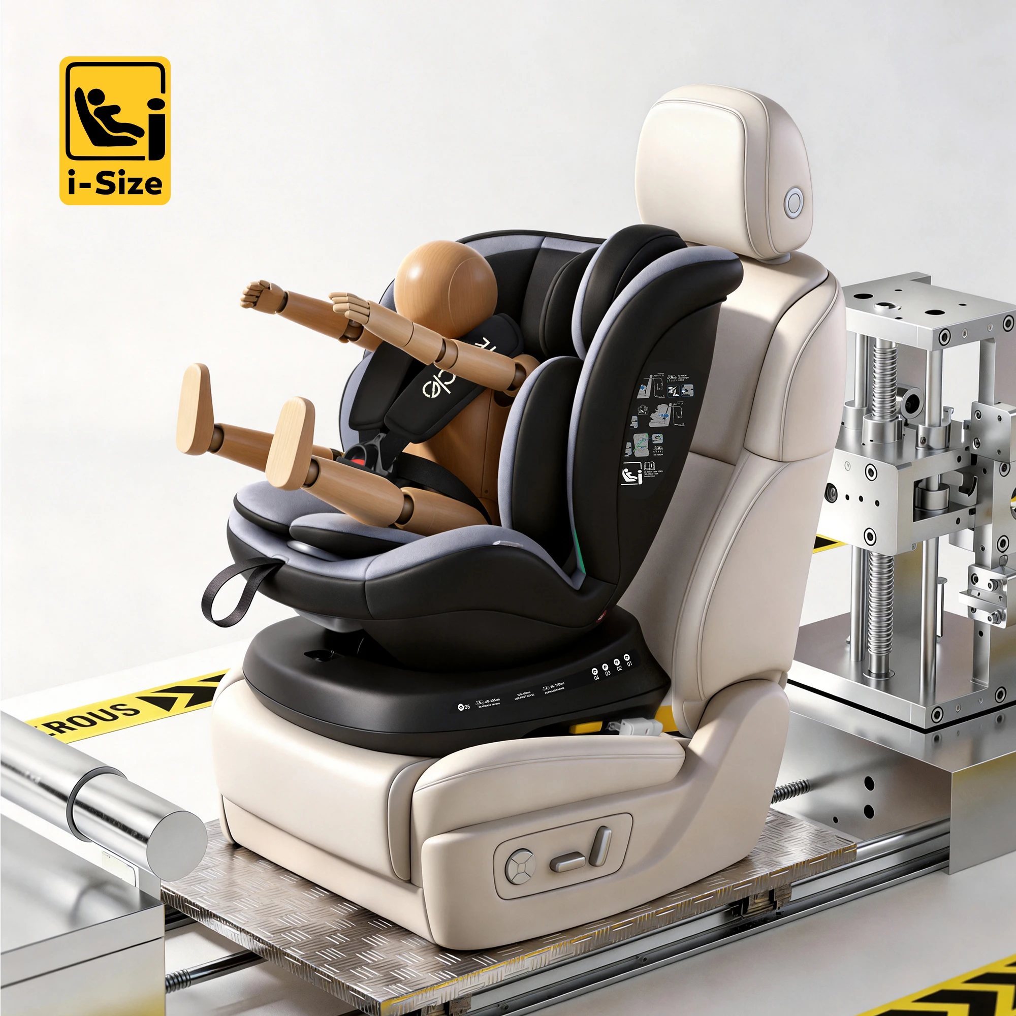 Reecle 360 Swivel Baby Child Car Seat with ISOFIX, Group 0+1/2/3 (0-36 kg), Approx. 0-12 Years