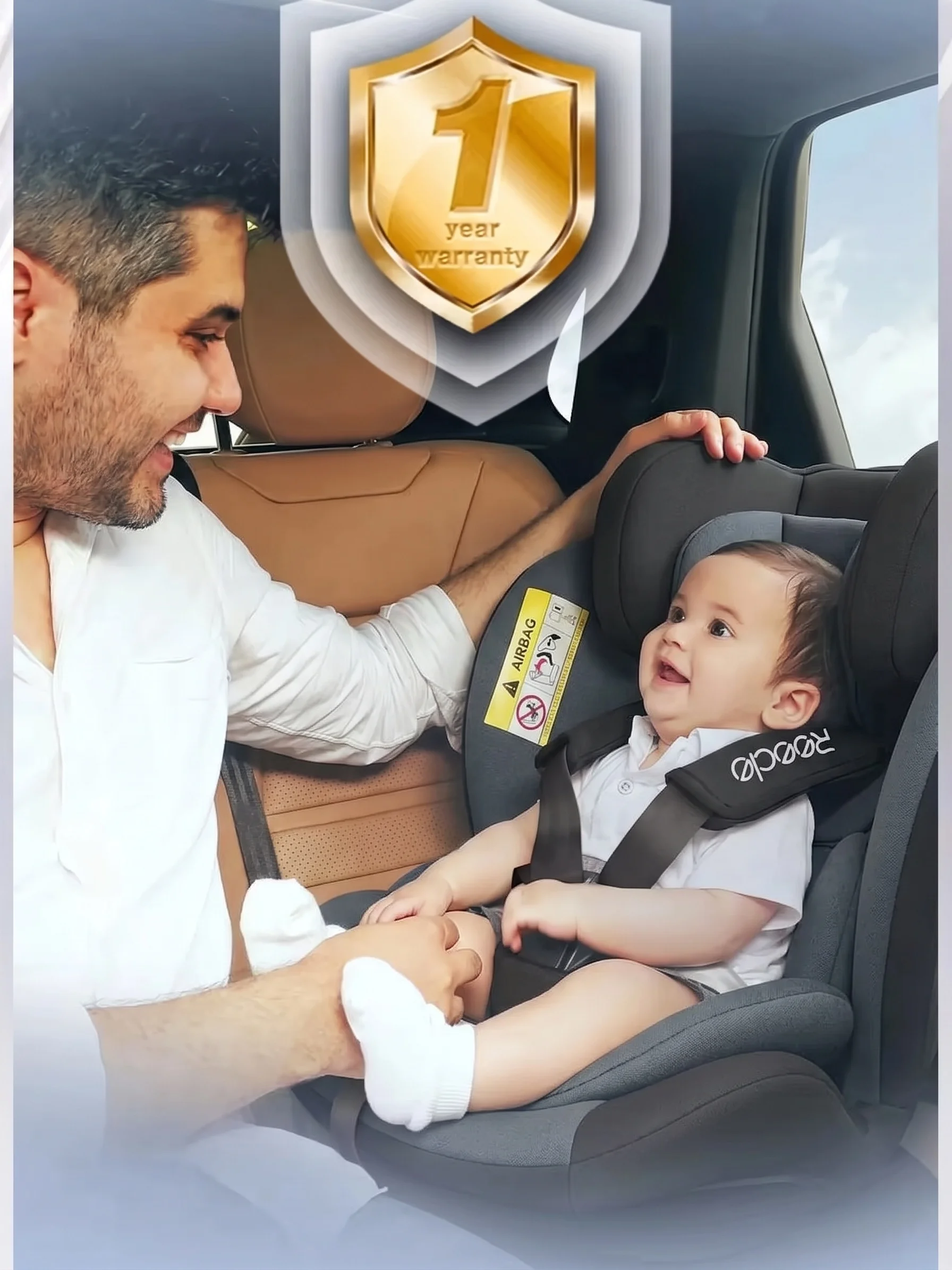 Reecle 360 Swivel Baby Child Car Seat with ISOFIX, Group 0+1/2/3 (0-36 kg), Approx. 0-12 Years