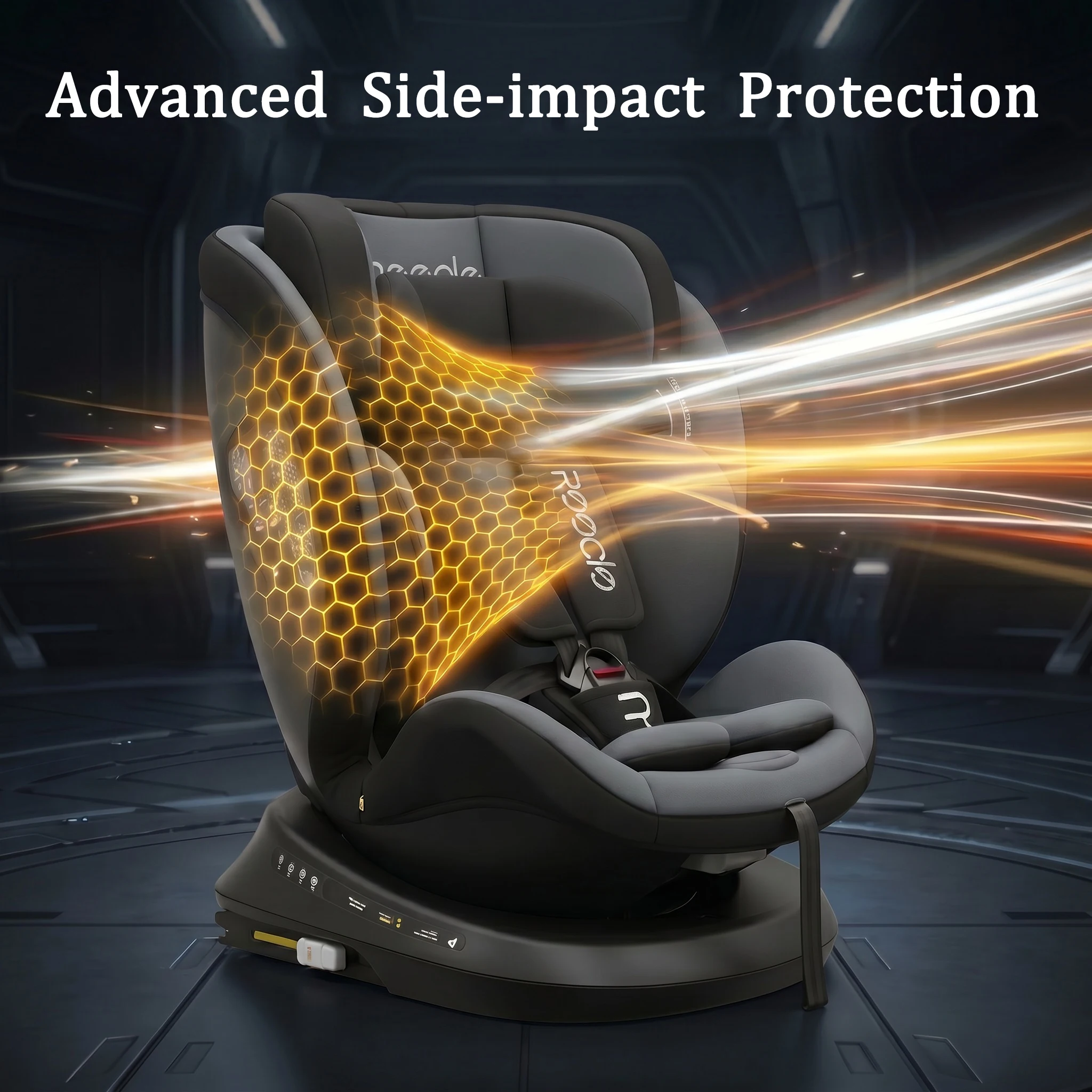 Reecle 360 Swivel Baby Child Car Seat with ISOFIX, Group 0+1/2/3 (0-36 kg), Approx. 0-12 Years