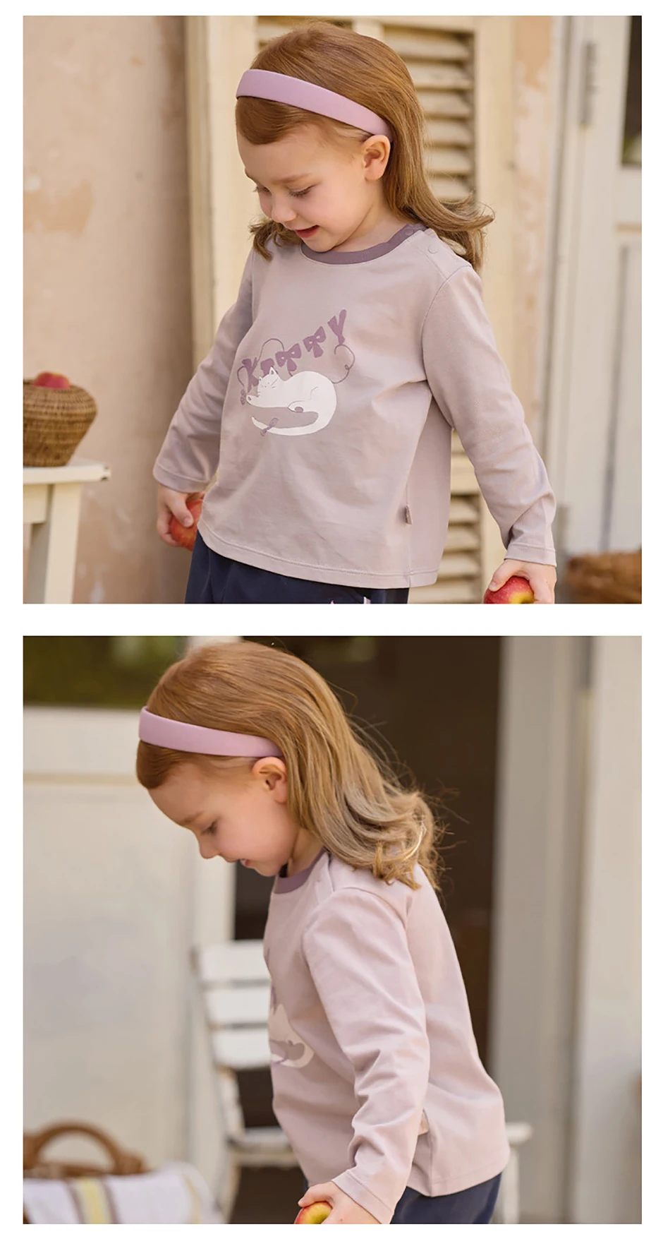 Dave Bella Girls Boys Autumn Long Sleeve T-shirt Spring Printed Cotton Pullover Children Casual Basic Tops Clothes DB3262599