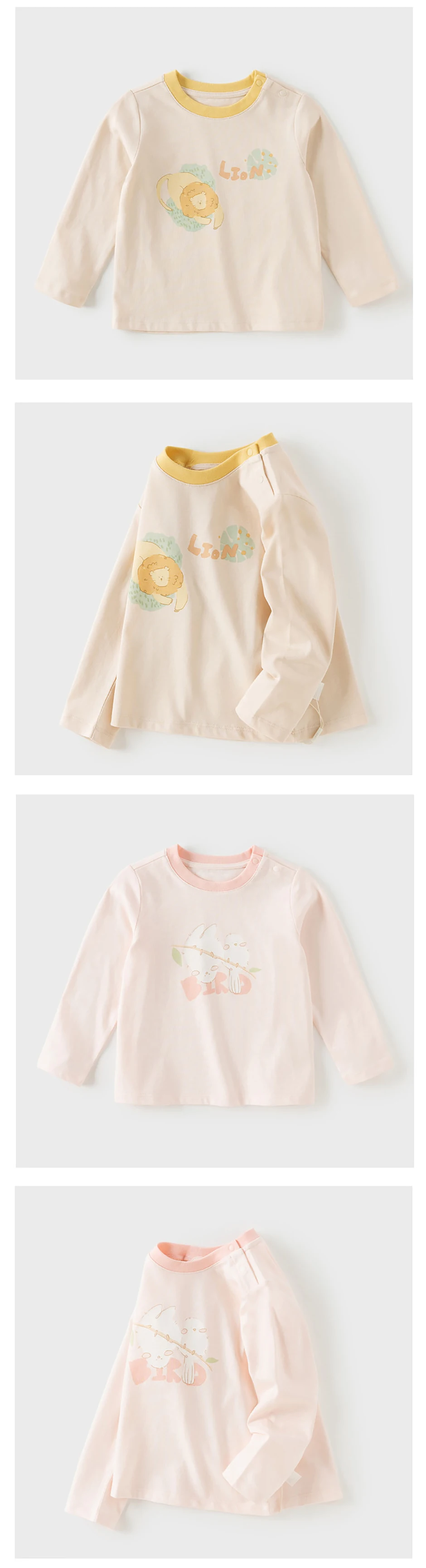 Dave Bella Girls Boys Autumn Long Sleeve T-shirt Spring Printed Cotton Pullover Children Casual Basic Tops Clothes DB3262599
