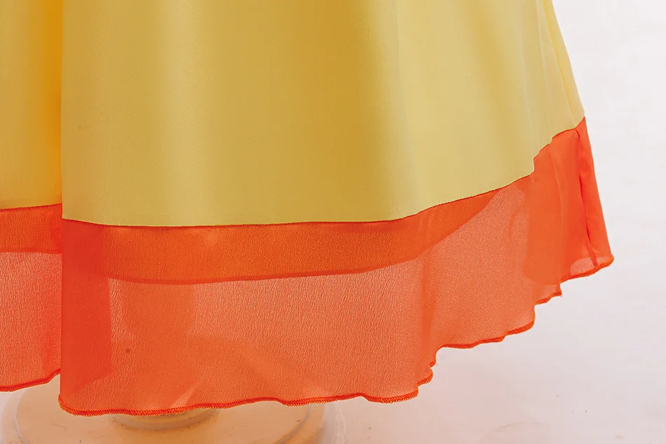 2026 Girl Cosplay New Yellow Cartoon Princess Dress Set Ruffled Puffy Skirt Accessories Outfit Halloween Birthday Party Costume