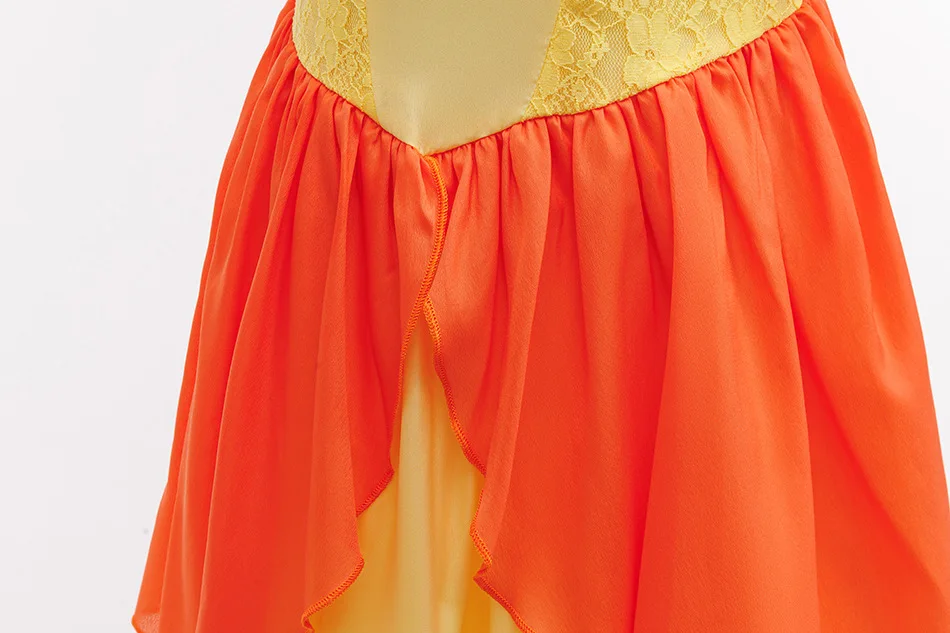 2026 Girl Cosplay New Yellow Cartoon Princess Dress Set Ruffled Puffy Skirt Accessories Outfit Halloween Birthday Party Costume