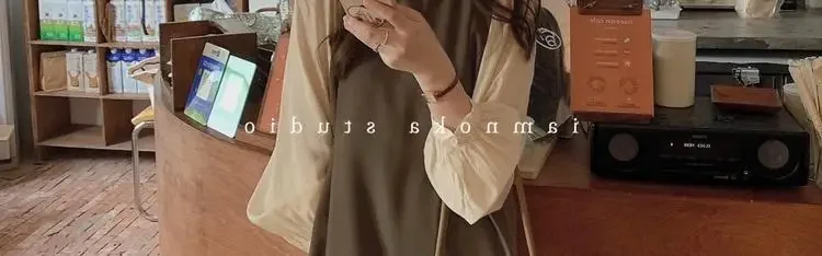 Maternity Stitching Fake Two-piece Clothes French Temperament Pregnancy Palace Sleeve Long-sleeved Dress 2024 Spring Autumn New