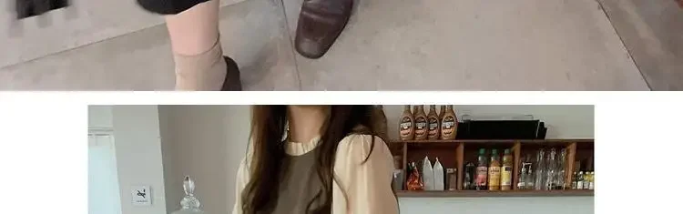 Maternity Stitching Fake Two-piece Clothes French Temperament Pregnancy Palace Sleeve Long-sleeved Dress 2024 Spring Autumn New