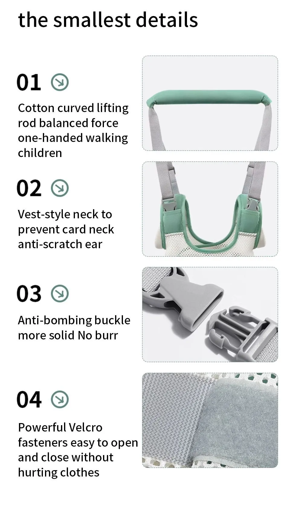 AIBEDILA Baby Tow Rope Harness Sling Boy Girsls Learning Walking Harness Care Infant Aid Walking Assistant Belt