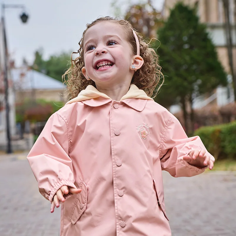 Dave Bella Children's Autumn Apring Hooded Jacket Boys Girls Casual Waterproof Outdoor Coat Kids Outwear Jacket Top DB1250972