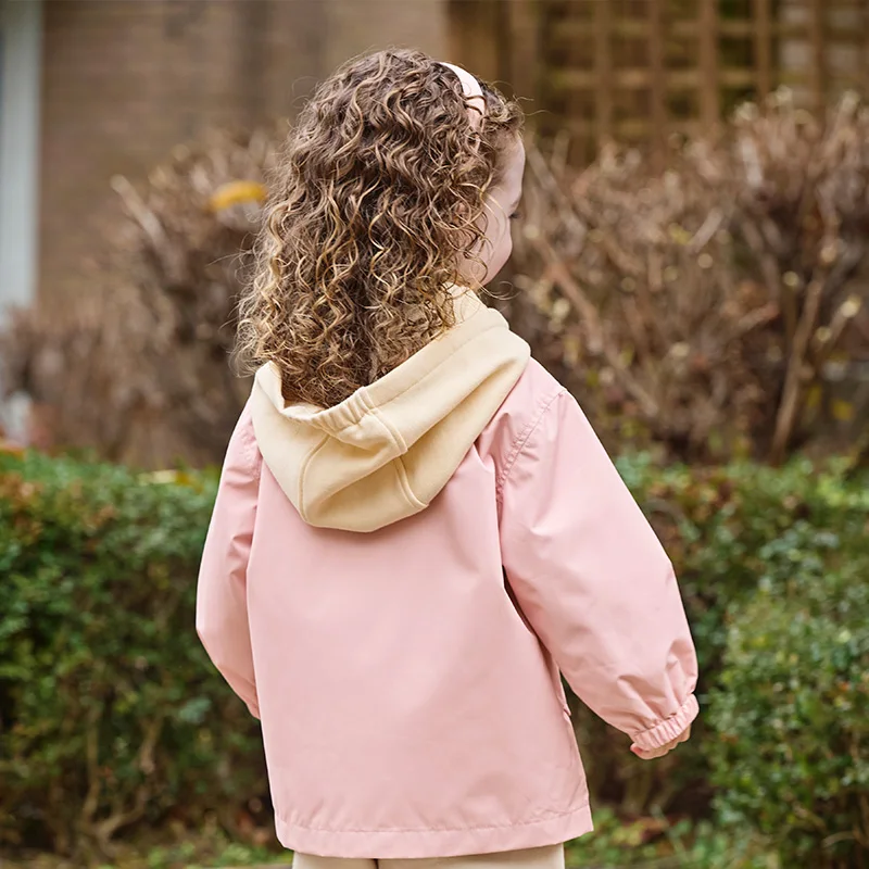 Dave Bella Children's Autumn Apring Hooded Jacket Boys Girls Casual Waterproof Outdoor Coat Kids Outwear Jacket Top DB1250972