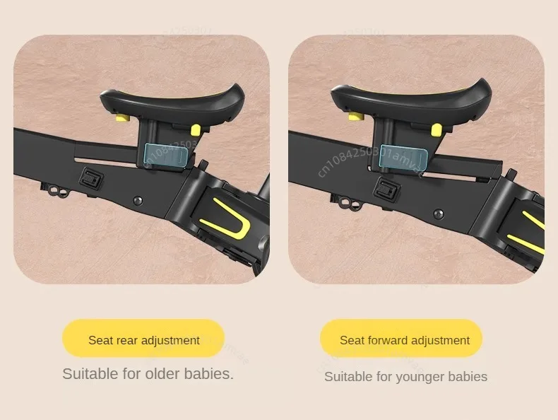 Lightweight Three-wheel Baby Stroller Adjustable Push Bar Foldable Three-wheel Baby Stroller Multi-functional Children's Bicycle