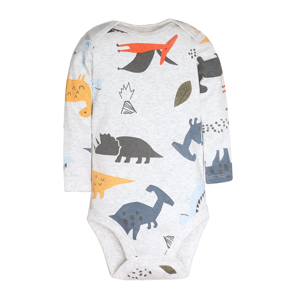 5PCS/Lot 100% Cotton Newborn Baby Rompers Infant Body Long Sleeve Baby Jumpsuit Cartoon Ropa Bebe Baby Boy Girl Clothes 6-24 M