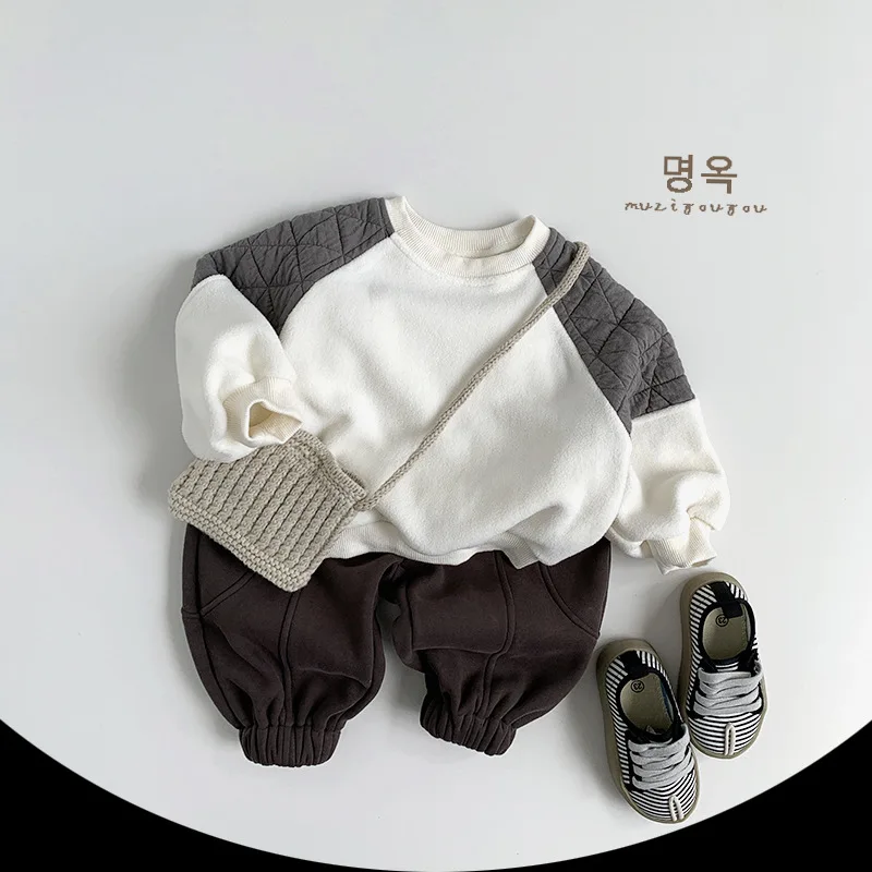 2026 Winter New Children Warm Pants Solid Baby Girls Casual Pants Plus Velvet Thick Trousers For Boys Cotton Kids Clothes