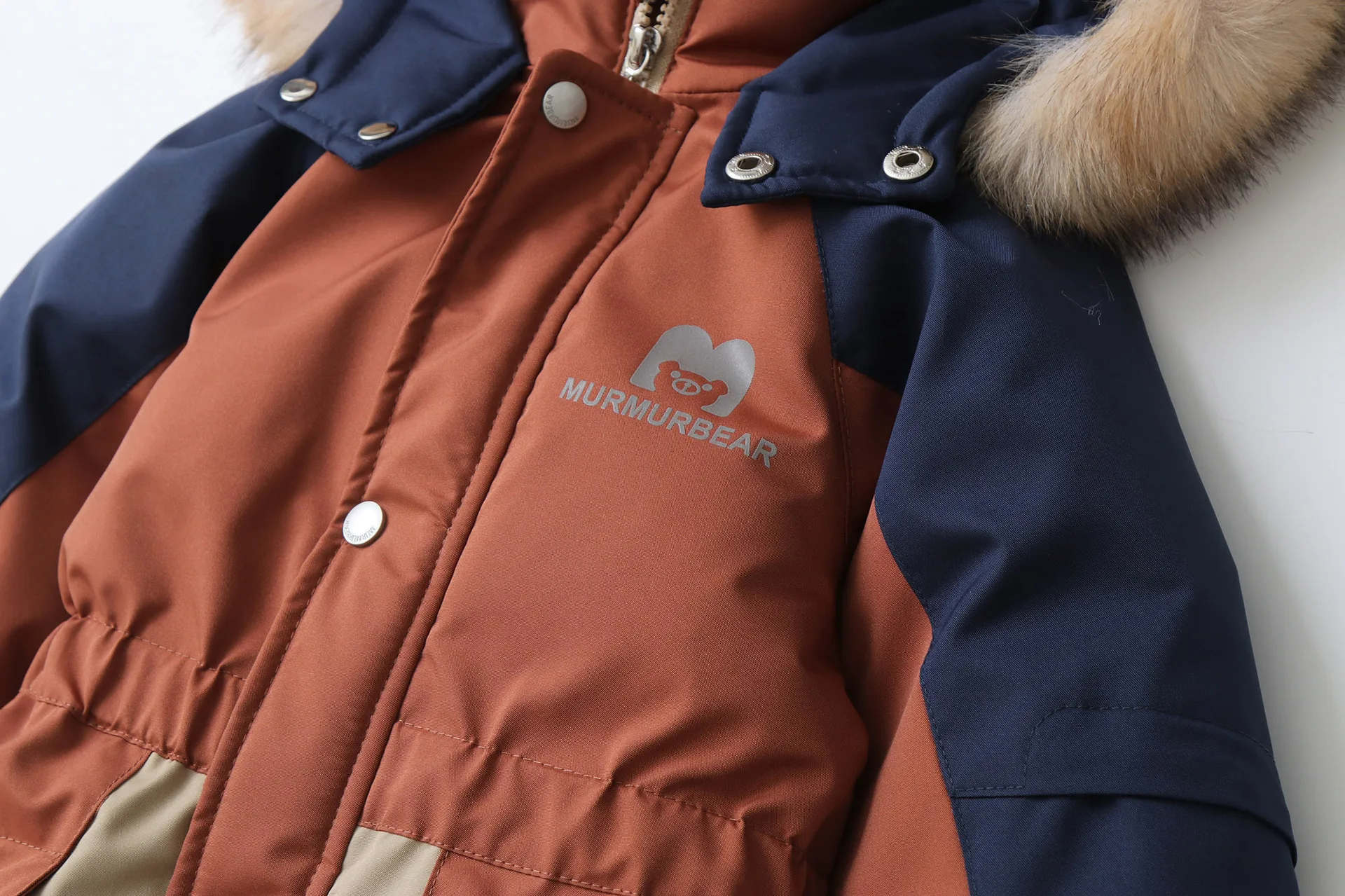 AYNIGIELL Winter Children Coat Patchwork Snowsuit 2-5 Y Boys Fur Lining Overalls Thicken Kids Hooded Ski Suit Girls Warm Outwear