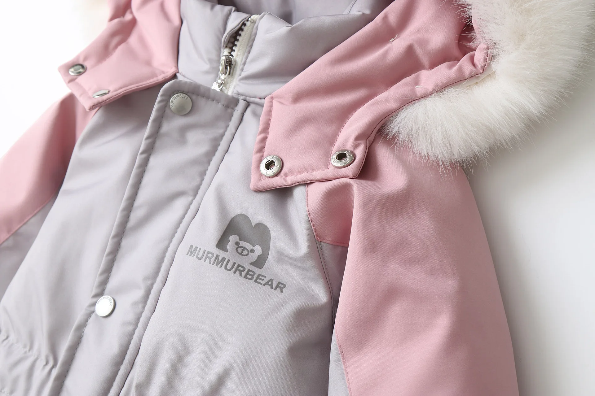 AYNIGIELL Winter Children Coat Patchwork Snowsuit 2-5 Y Boys Fur Lining Overalls Thicken Kids Hooded Ski Suit Girls Warm Outwear