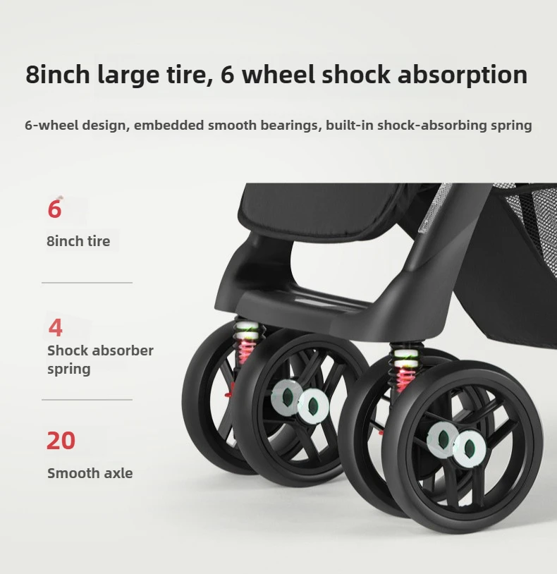 Lightweight Twin Baby Stroller The Baby Stroller Can Sit or Lie Down Collapsible Front and Rear Seat Twin Stroller