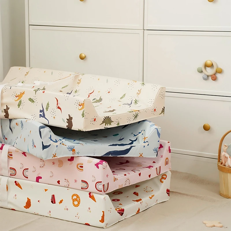 Portable Baby Diaper Changing Pad with Safety Strap Newborn Babies Items Wipeable Changing Mat for Dresser and Changing Tables