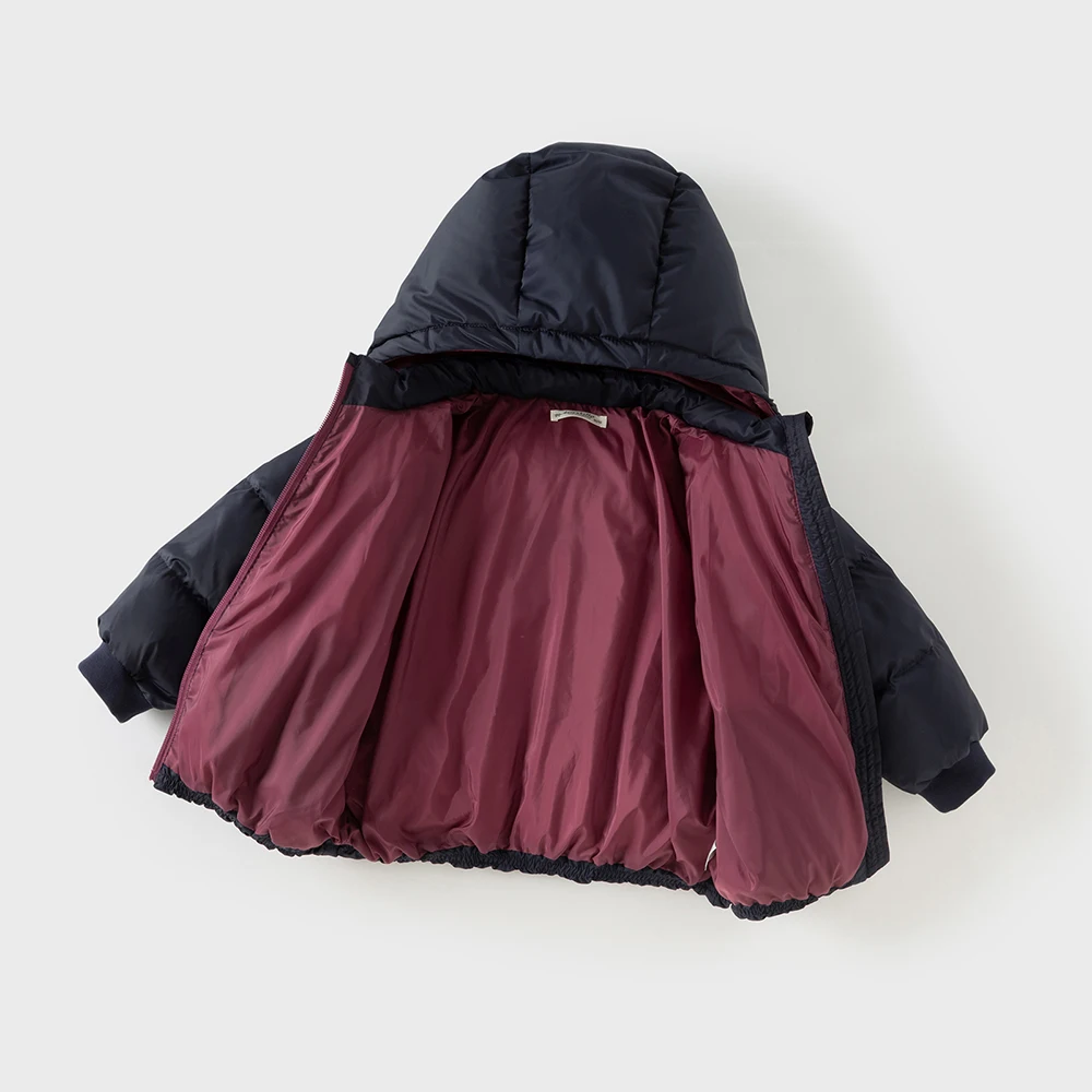 Dave Bella Children's Down Jacket Winter New Collection Girls Boys Long Sleeve Hooded Top Kids' Warm Fashion Coat DB4253608