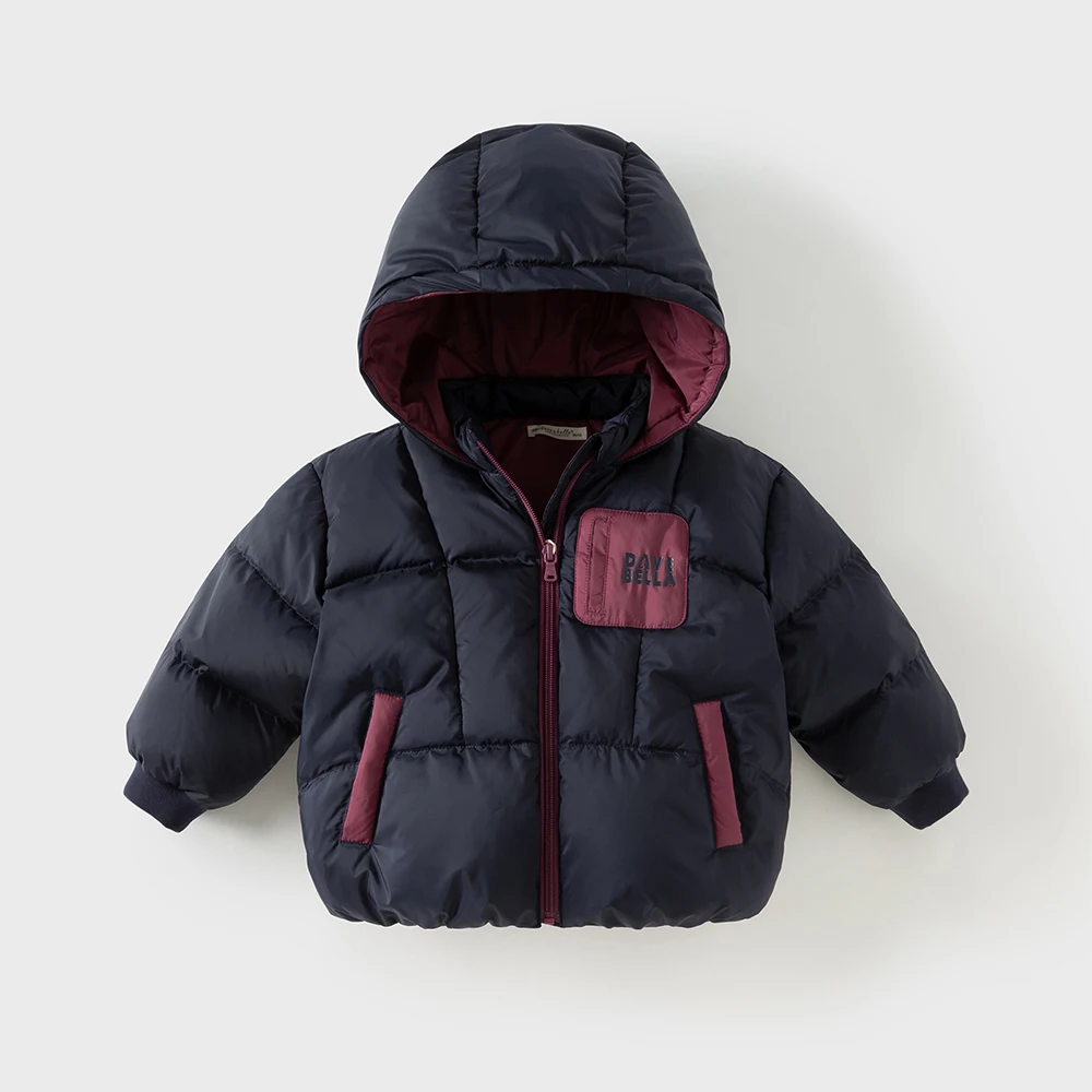 Dave Bella Children's Down Jacket Winter New Collection Girls Boys Long Sleeve Hooded Top Kids' Warm Fashion Coat DB4253608