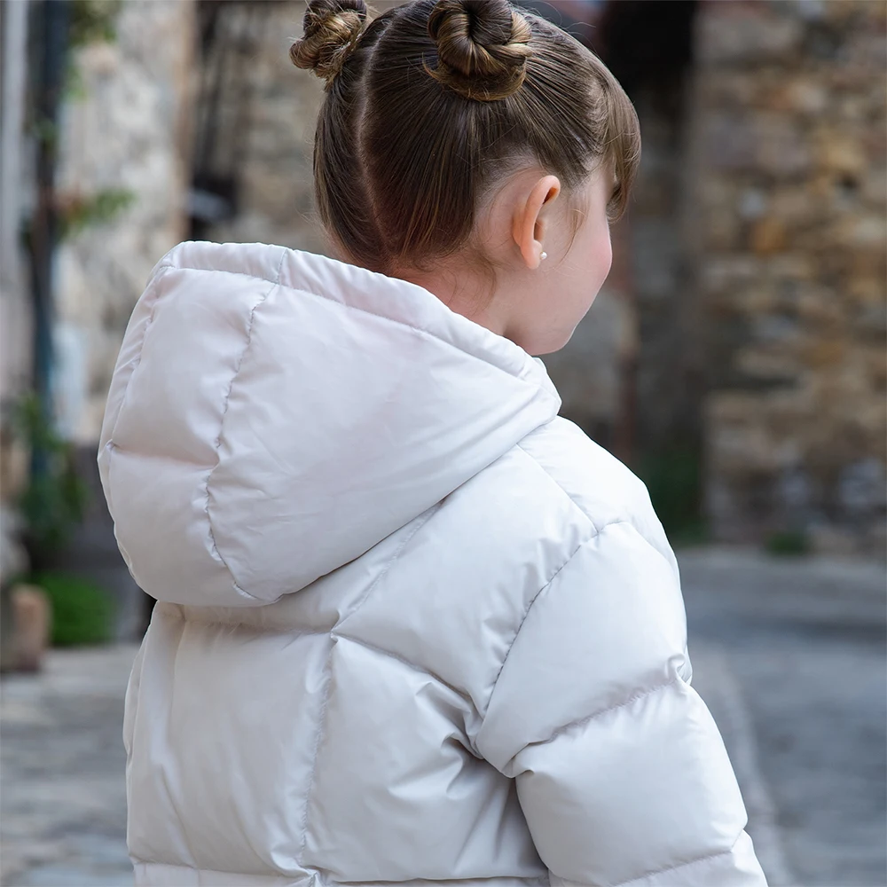 Dave Bella Children's Down Jacket Winter New Collection Girls Boys Long Sleeve Hooded Top Kids' Warm Fashion Coat DB4253608