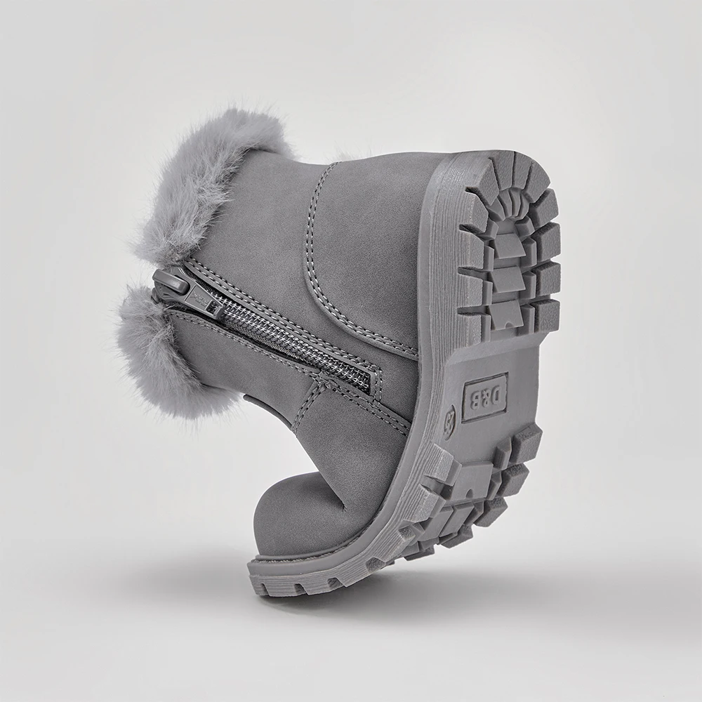 Dave Bella Winter Kids Snow Boots Children's Thicken Warmth Plush Soft Bottom Baby Girls Ankle Boots Non-slip Footwear DB4253379