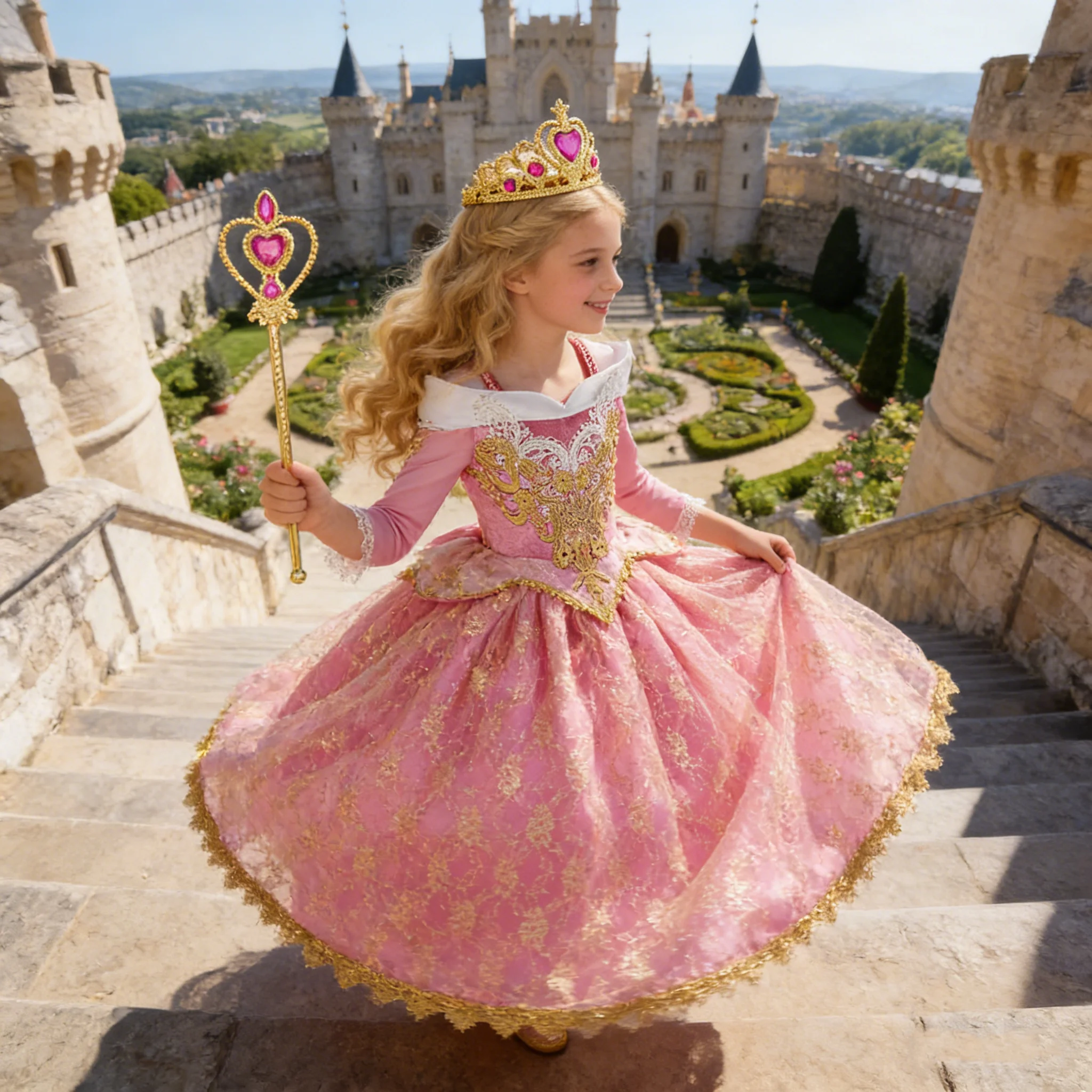 Girls Sleeping Aurora Beauty Princess Halloween Cosplay Dress Off Shoulder Kids Gift Carnival Party Fancy Ball Gown Clothing
