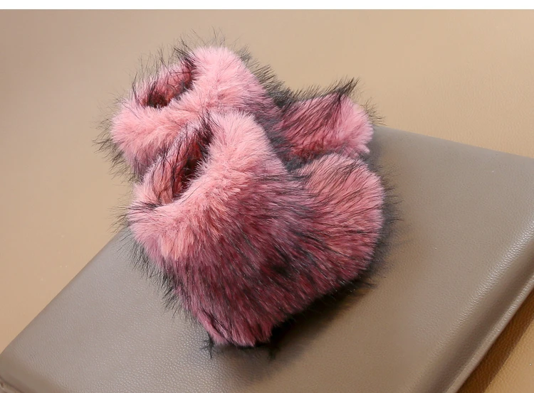 Girls Performance Boots Hip Hop Soft Kids Plush Boots Versatile Fashion 2025 Winter Children Short Boots Colorful Comfortable