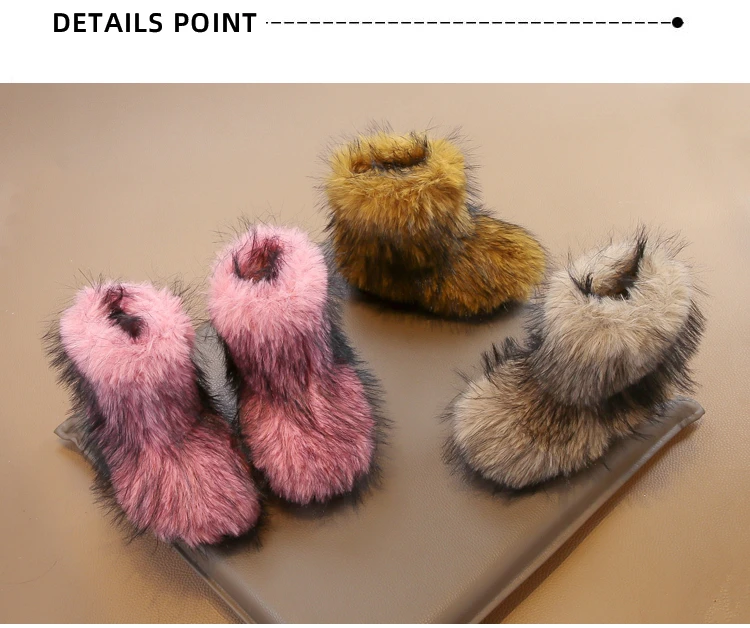 Girls Performance Boots Hip Hop Soft Kids Plush Boots Versatile Fashion 2025 Winter Children Short Boots Colorful Comfortable