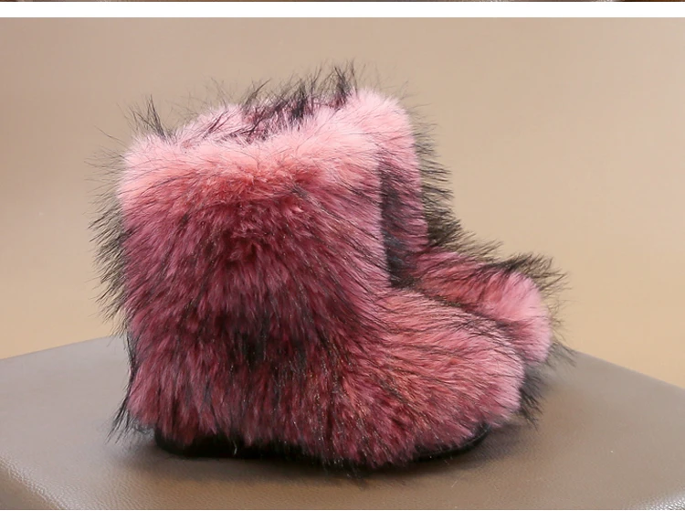 Girls Performance Boots Hip Hop Soft Kids Plush Boots Versatile Fashion 2025 Winter Children Short Boots Colorful Comfortable