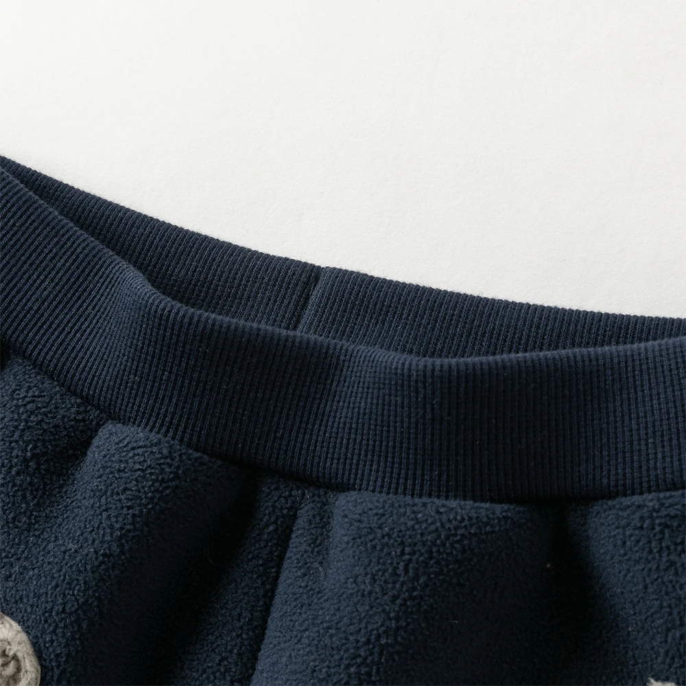 Dave Bella Boys Girls Baby Winter Casual Pants Loose Comfortable Fashion Cute Children's Velvet Trousers Outdoor Warm DB4254872
