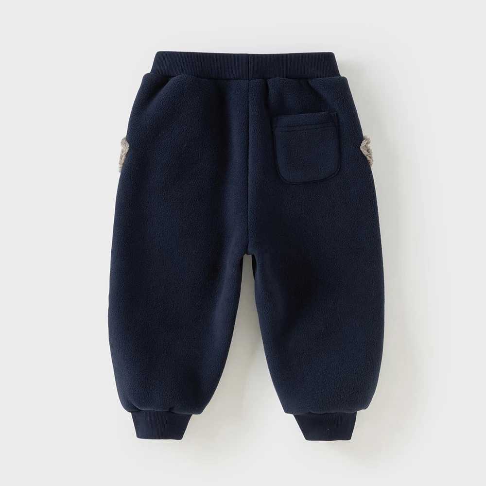 Dave Bella Boys Girls Baby Winter Casual Pants Loose Comfortable Fashion Cute Children's Velvet Trousers Outdoor Warm DB4254872
