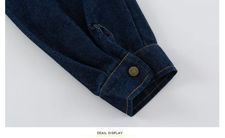 Children Boys Girls Streetwear Hiphop Loose Casual Denim Shirt Jeans Sets Teen Kids Coat Pant Track Suits Stage Clothing Costume