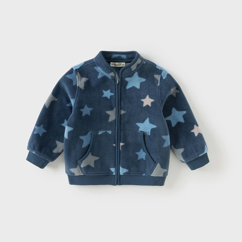 Dave Bella Children's Coat Autumn Spring Boys Girls Polar Fleece Outerwear Long Sleeves Casual Top Outdoor Kids Clothes DB396-GG
