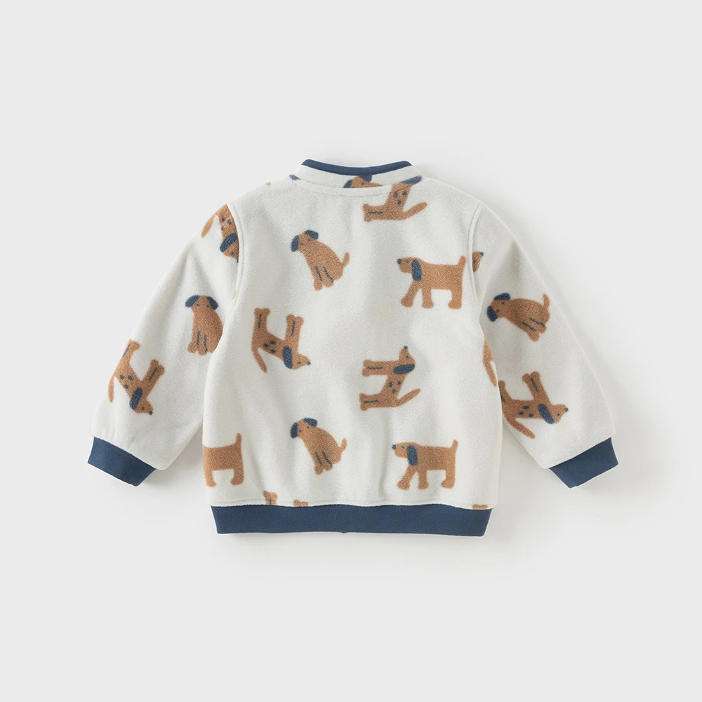 Dave Bella Children's Coat Autumn Spring Boys Girls Polar Fleece Outerwear Long Sleeves Casual Top Outdoor Kids Clothes DB396-GG