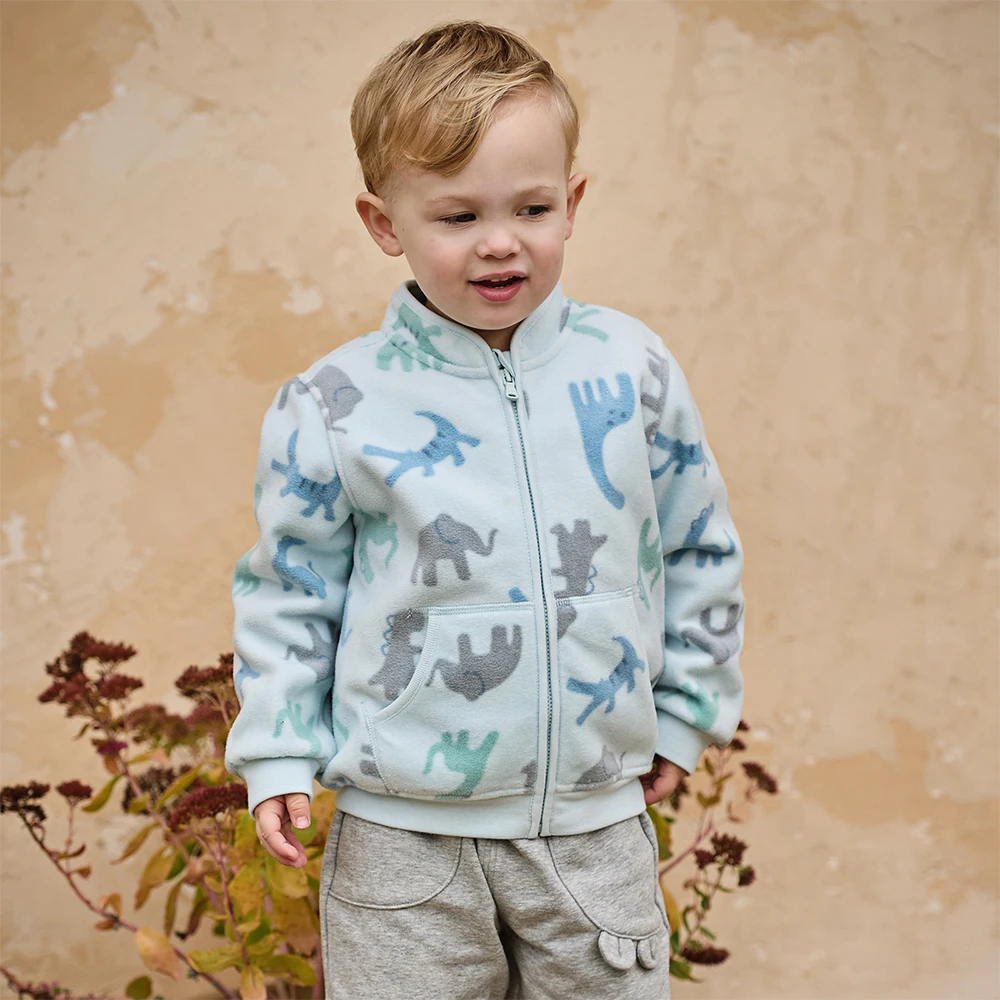 Dave Bella Children's Coat Autumn Spring Boys Girls Polar Fleece Outerwear Long Sleeves Casual Top Outdoor Kids Clothes DB396-GG