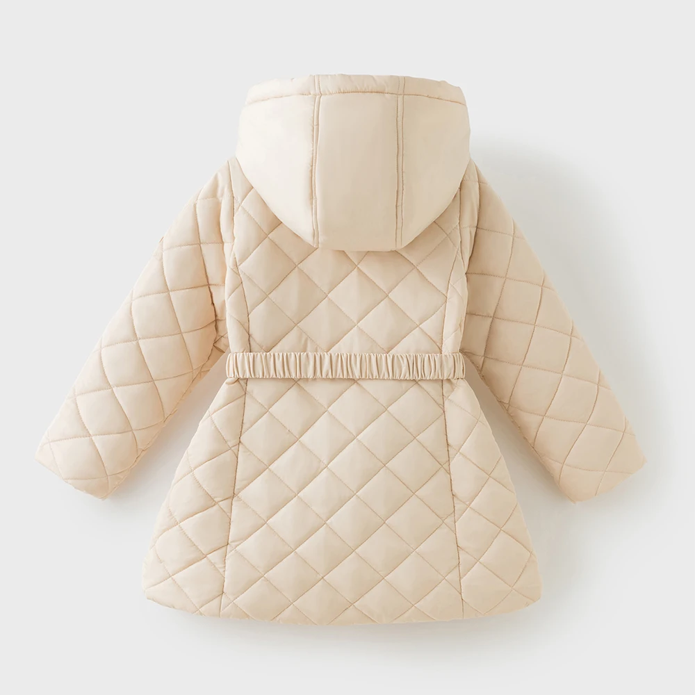 Dave Bella Girls Velvet Coat Winter Autumn Children Thick Warm Jacket Casual Hooded Waterproof Outerwear Kids Clothing DK4254175