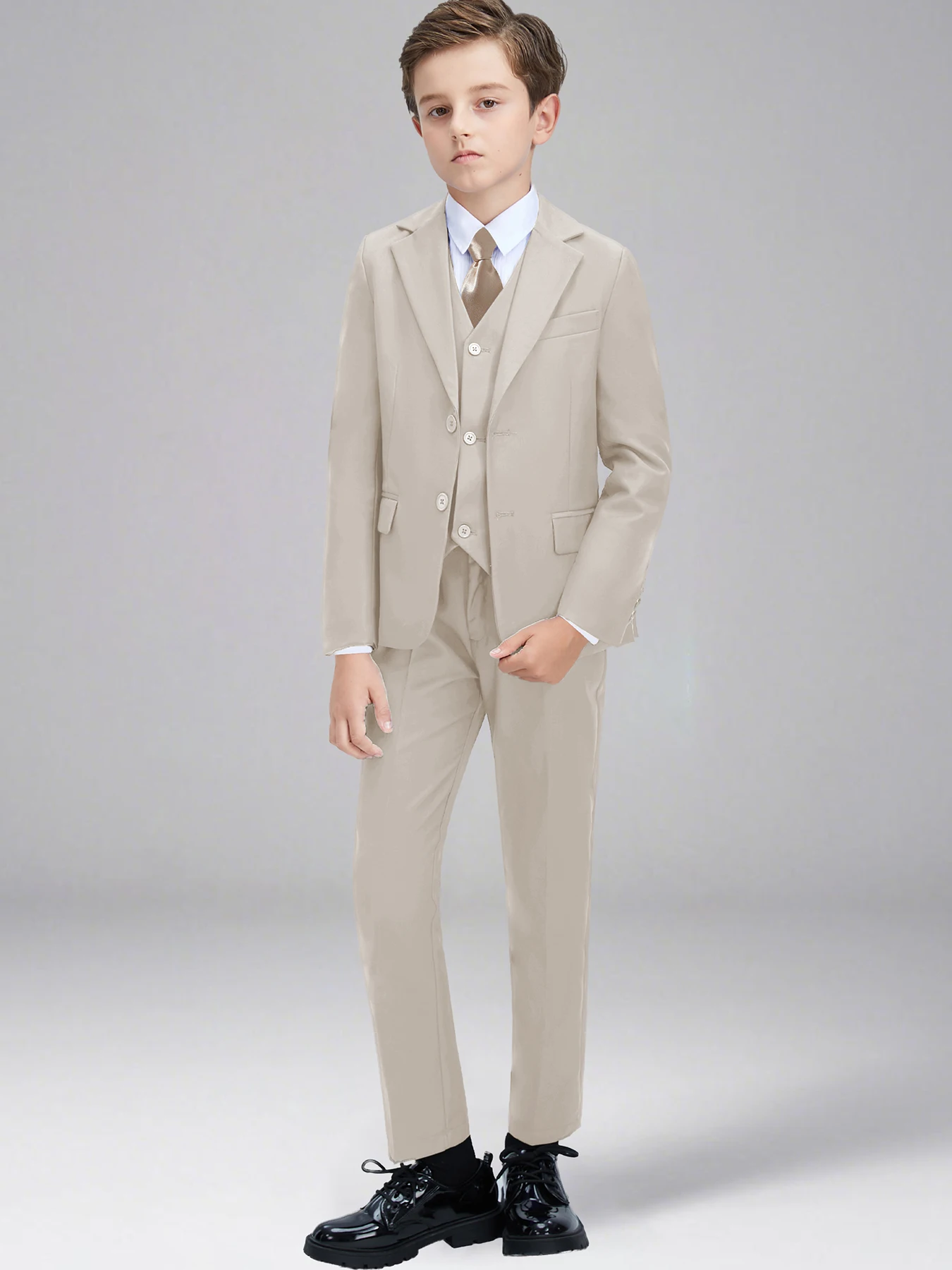 Back-to-school Season Boys Suit 5 Piece Jacket Vest Trousers Shirt Tie random Children's Suits Wedding Performance Formal