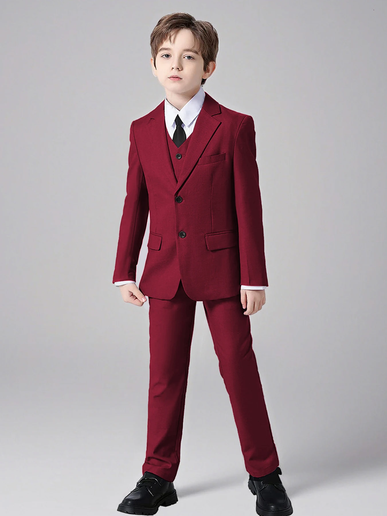 Back-to-school Season Boys Suit 5 Piece Jacket Vest Trousers Shirt Tie random Children's Suits Wedding Performance Formal