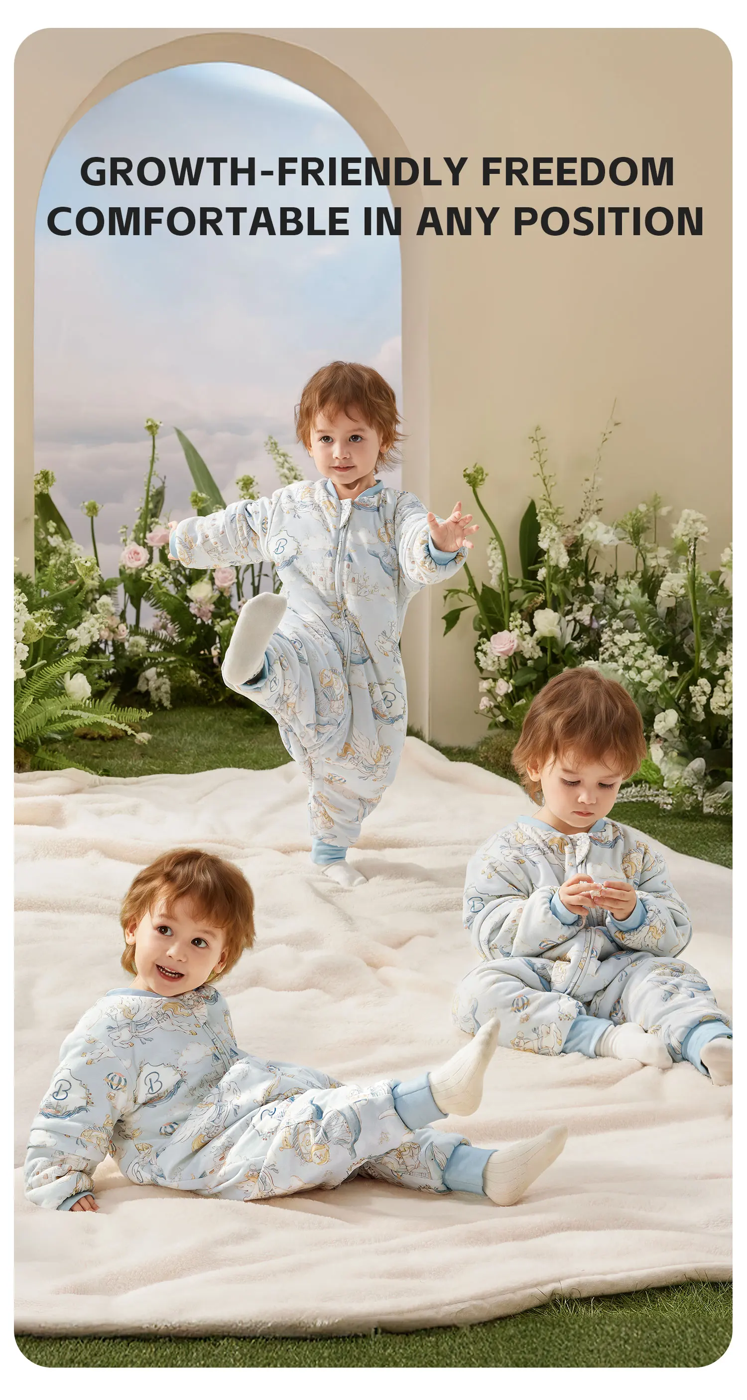 AIBEDILA Baby Sleep Sack Soft Cozy Infant Sleeping Bag Super Warm Quilted Wearable Blanket with Removable Sleeves 6M-7Y Boy/girl