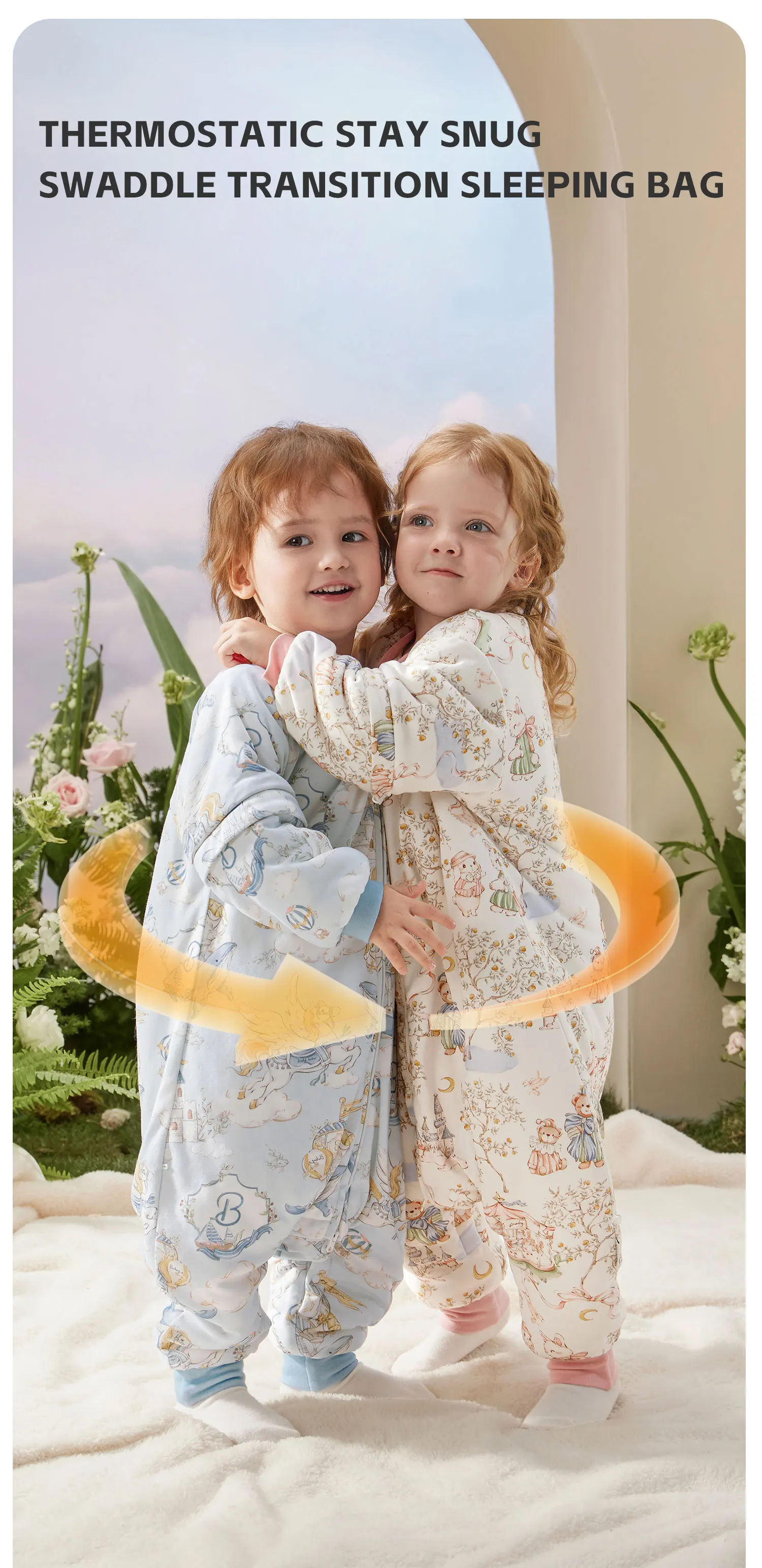 AIBEDILA Baby Sleep Sack Soft Cozy Infant Sleeping Bag Super Warm Quilted Wearable Blanket with Removable Sleeves 6M-7Y Boy/girl