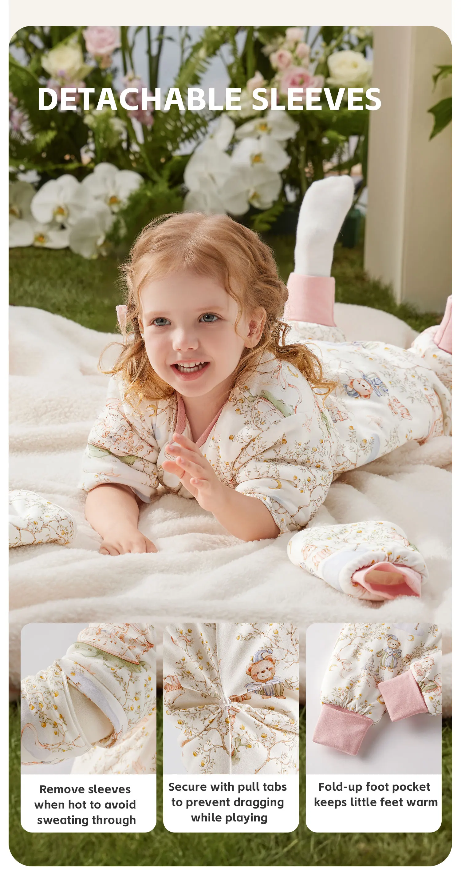 AIBEDILA Baby Sleep Sack Soft Cozy Infant Sleeping Bag Super Warm Quilted Wearable Blanket with Removable Sleeves 6M-7Y Boy/girl